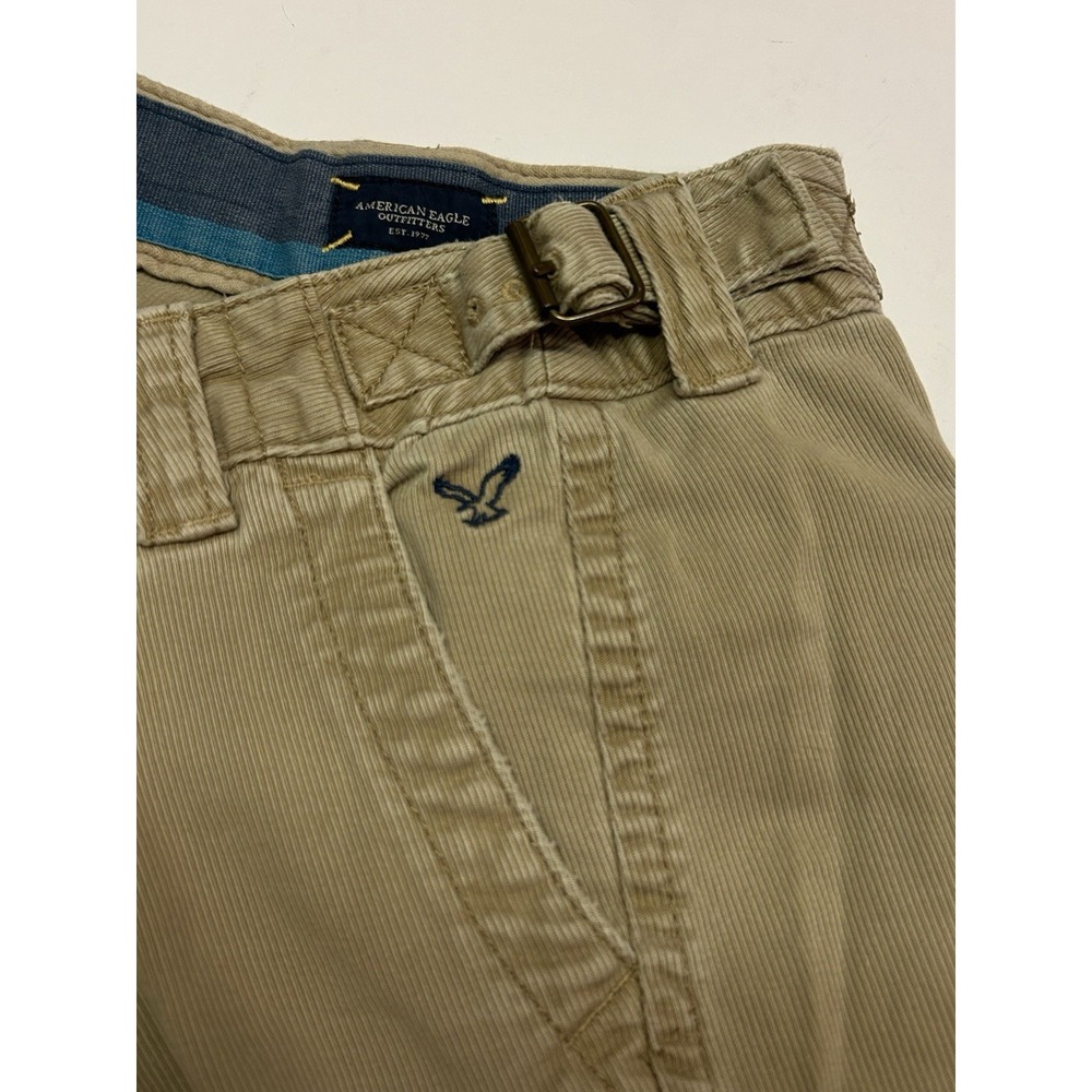Vintage American Eagle Khaki Wide Leg Pants Womens 26 Low Rise Utility‎ Trousers - Picture 8 of 15